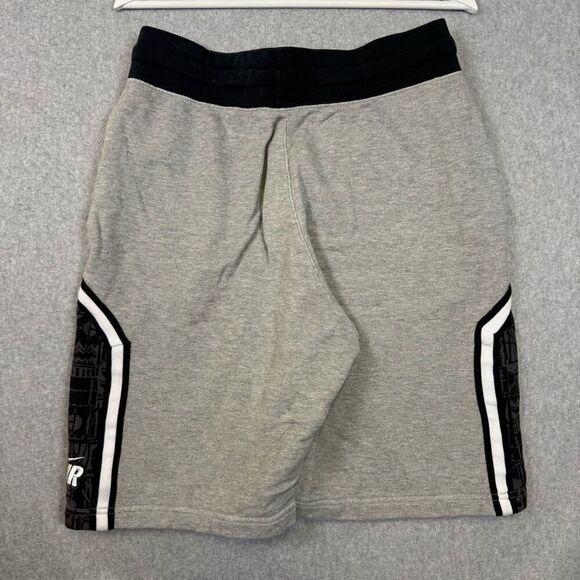 Nike Air Athletics Mens Size Small Elastic Waist Sweat Shorts Gray Black Pockets - Picture 3 of 7